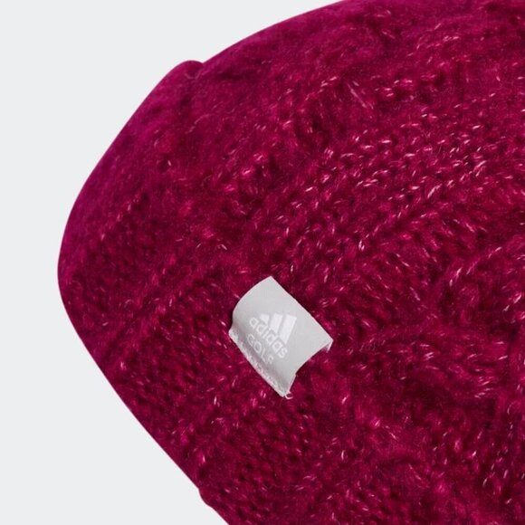 Adidas Chunky Knit Pompom Beanie Hat Pink - Picture 4 of 11